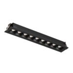 چراغ سقفی توکار 12 وات شعاع مدل SH-6801-12W با بدنه مشکی