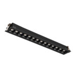 چراغ سقفی توکار 18 وات شعاع مدل SH-6801-18W با بدنه مشکی
