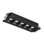چراغ سقفی توکار 6 وات شعاع مدل SH-6801-6W با طراحی خطی و بدنه مشکی