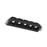 چراغ سقفی توکار بدون لبه 6 وات شعاع مدل SH-6803-6W با بدنه مشکی