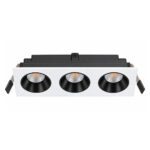 چراغ سقفی توکار دو شعله شعاع مدل SH-6202 سفید با نور آفتابی