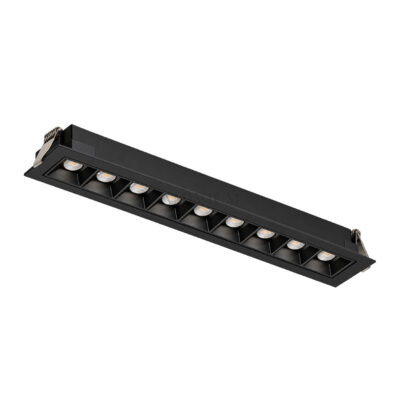 چراغ سقفی توکار 12 وات شعاع مدل SH-6801-12W با بدنه مشکی