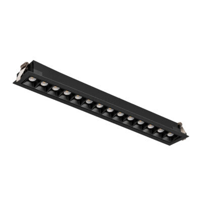 چراغ سقفی توکار 18 وات شعاع مدل SH-6801-18W با بدنه مشکی