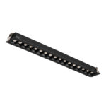 چراغ سقفی توکار 24 وات شعاع مدل SH-6801-24W با بدنه مشکی و طراحی خطی
