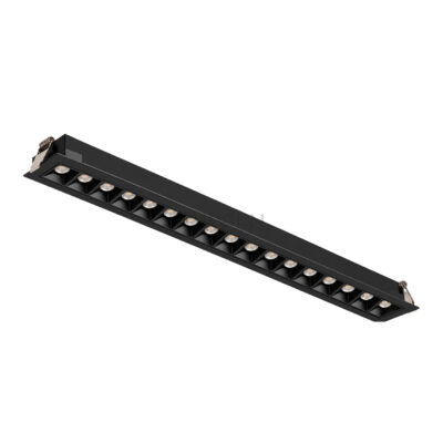 چراغ سقفی توکار 24 وات شعاع مدل SH-6801-24W با بدنه مشکی و طراحی خطی