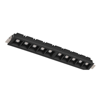 چراغ سقفی توکار بدون لبه 12 وات شعاع مدل SH-6803-12W با بدنه مشکی