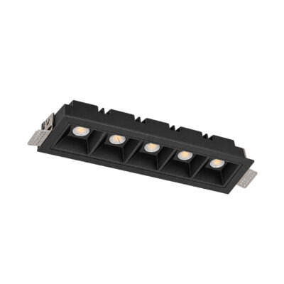 چراغ سقفی توکار بدون لبه 6 وات شعاع مدل SH-6803-6W با بدنه مشکی