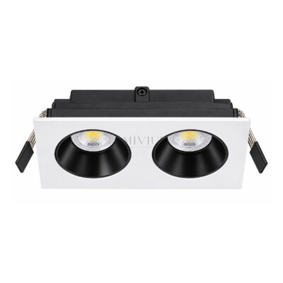 چراغ سقفی توکار دو شعله شعاع مدل SH-6202 سفید با نور آفتابی
